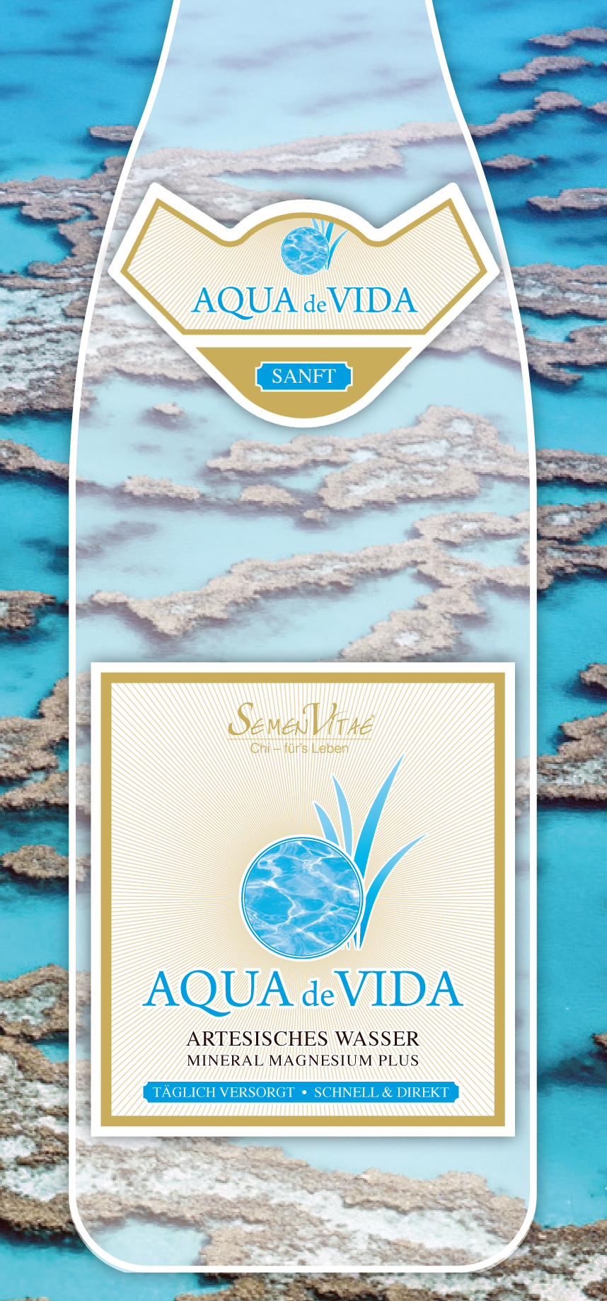 SemenVitae Aqua de Vida Flasche Grafik